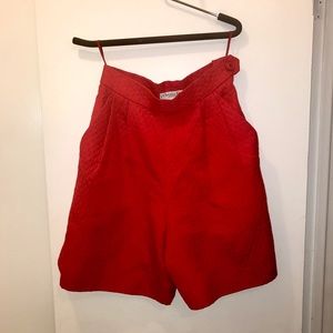 Vintage Christian Dior Red Shorts
